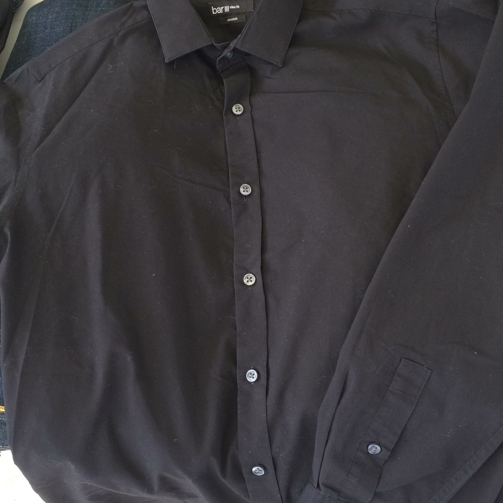 Men’s black dress shirt
